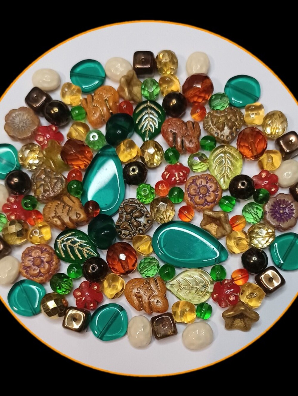 Assorted Glass Beads for jewelry-making 100pcs